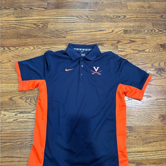 Nike Dri-Fit University of Virginia Cavaliers UVA Mens Medium Polo Shirt - Picture 1 of 4